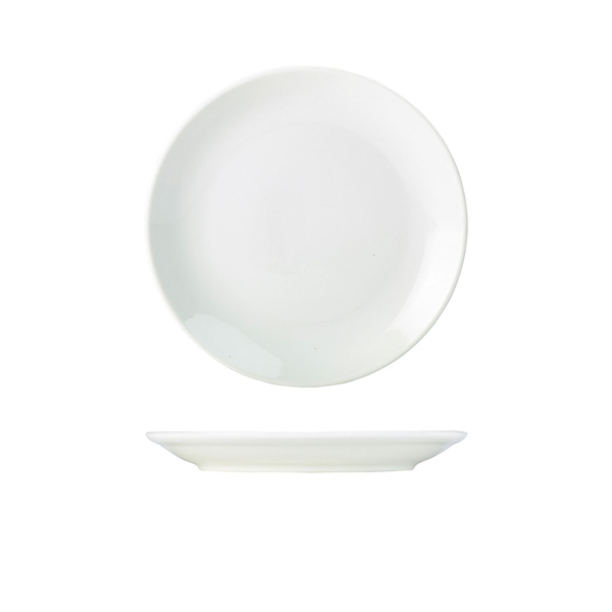 Picture of Genware Porcelain Coupe Plate 22cm/ 8.5" - Pack of 6 - 187622