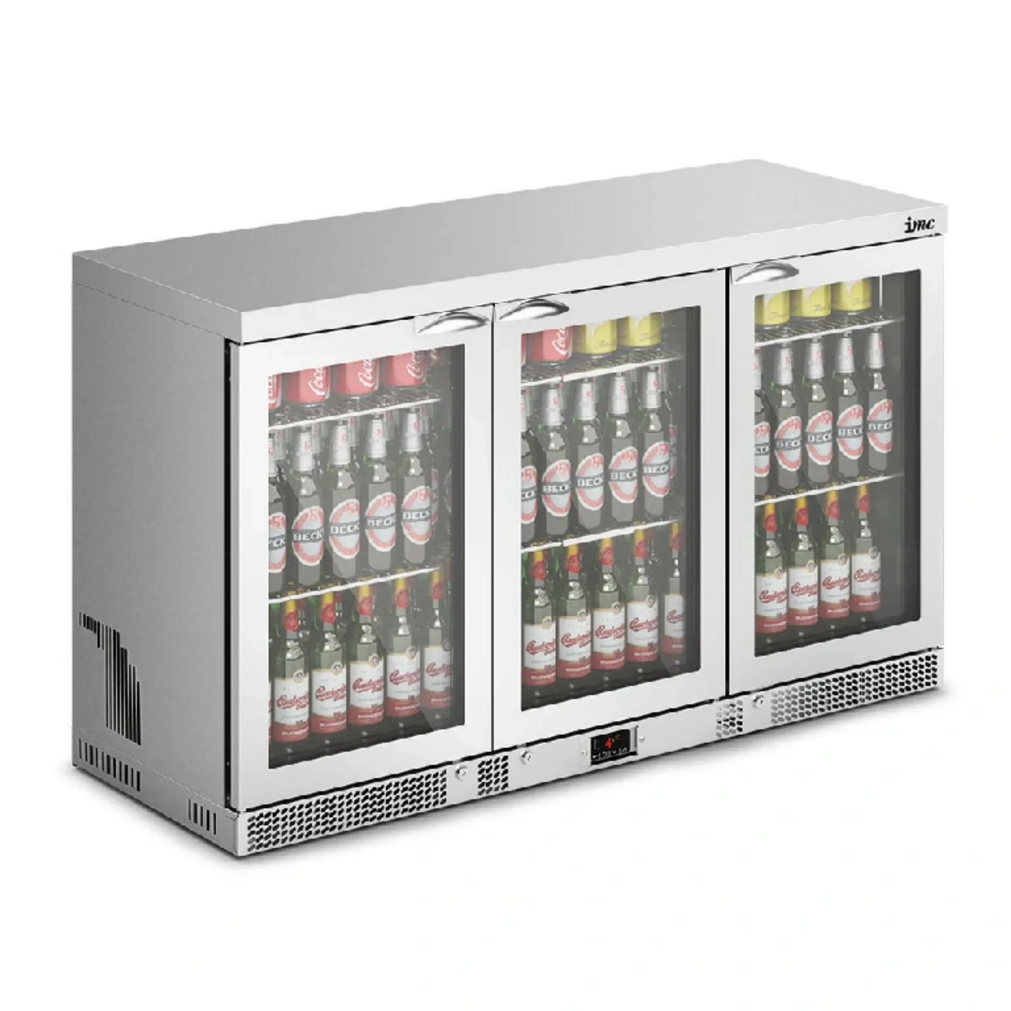 Picture of IMC Mistral M135 Bottle Cooler [Front Load] - Glass Door Door - Stainless Steel Frame - H 800 mm - W 1350 mm - 0.357 kW - F77/352