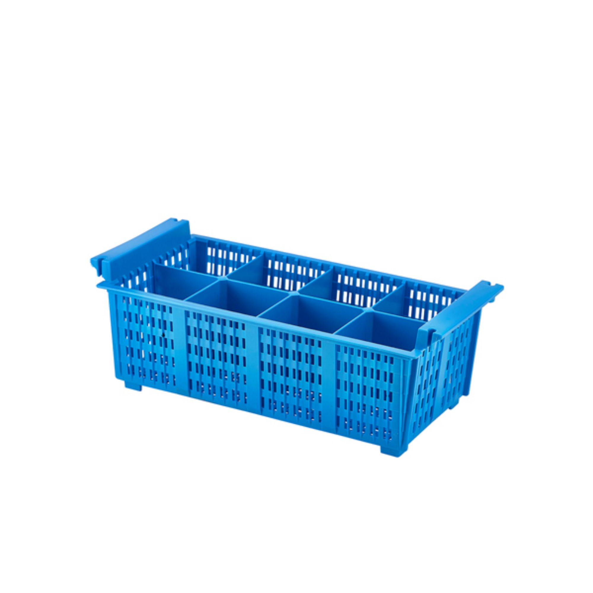 Picture of 8 Compart Cutlery Basket (Blue) 430 X 210 X 155mm - CB8