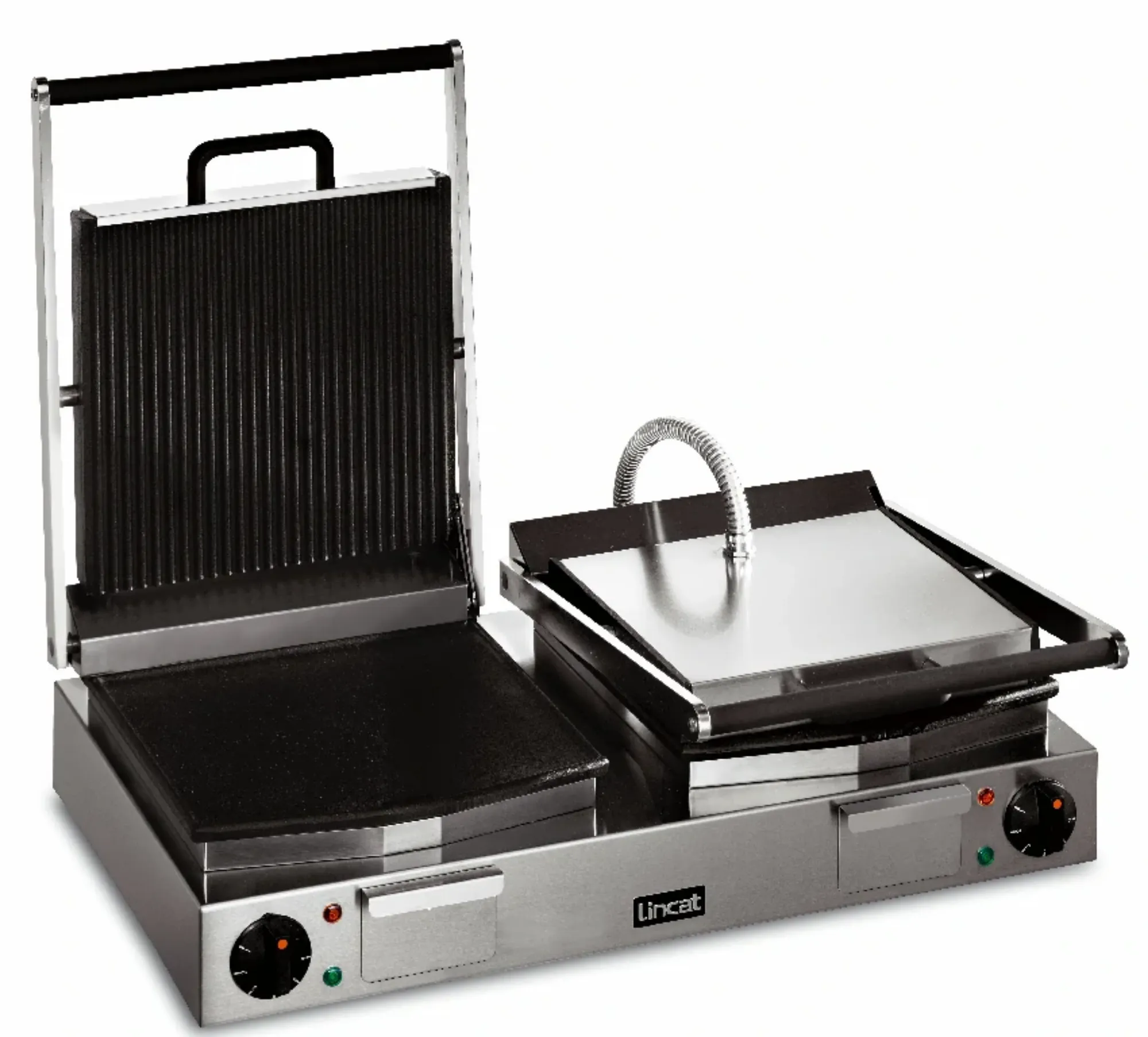 Picture of Lincat Lynx 400 Electric Counter-top Twin Ribbed Grill - Ribbed Upper & Smooth Lower Plates - W 623 mm - 4.5 kW - LRG2