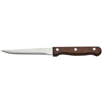 Picture of Steak Knife Dark Wood Handle Full Tang (Dozen)