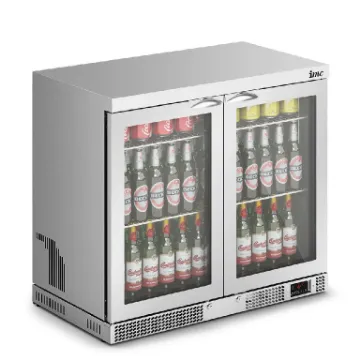 Picture of IMC Mistral M90 Bottle Cooler [Front Load] - Glass Door - Stainless Steel Frame - H 800 mm - W 900 mm - 0.232 kW