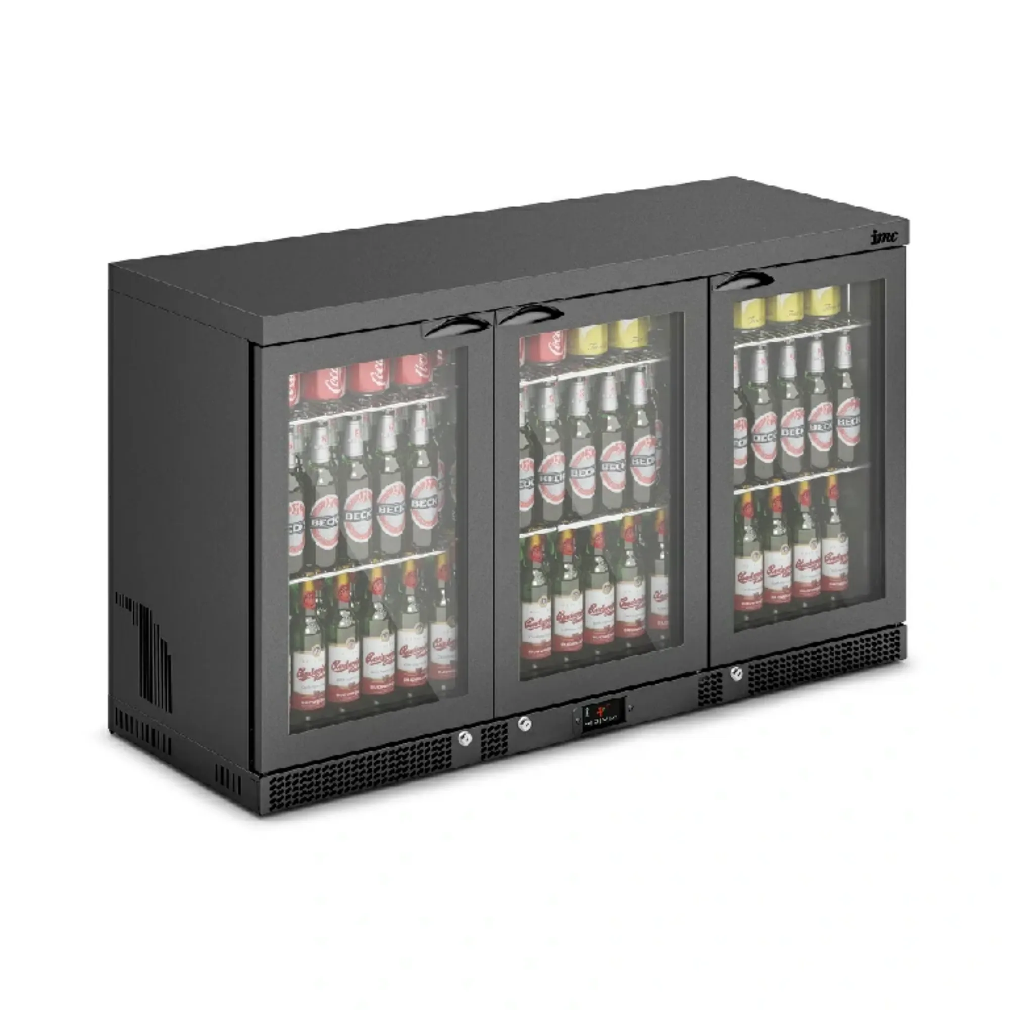 Picture of IMC Mistral M135 Bottle Cooler [Front Load] -  Glass Door - Black Painted Frame - H 800 mm - W 1350 mm - 0.357 kW - F77/352/B