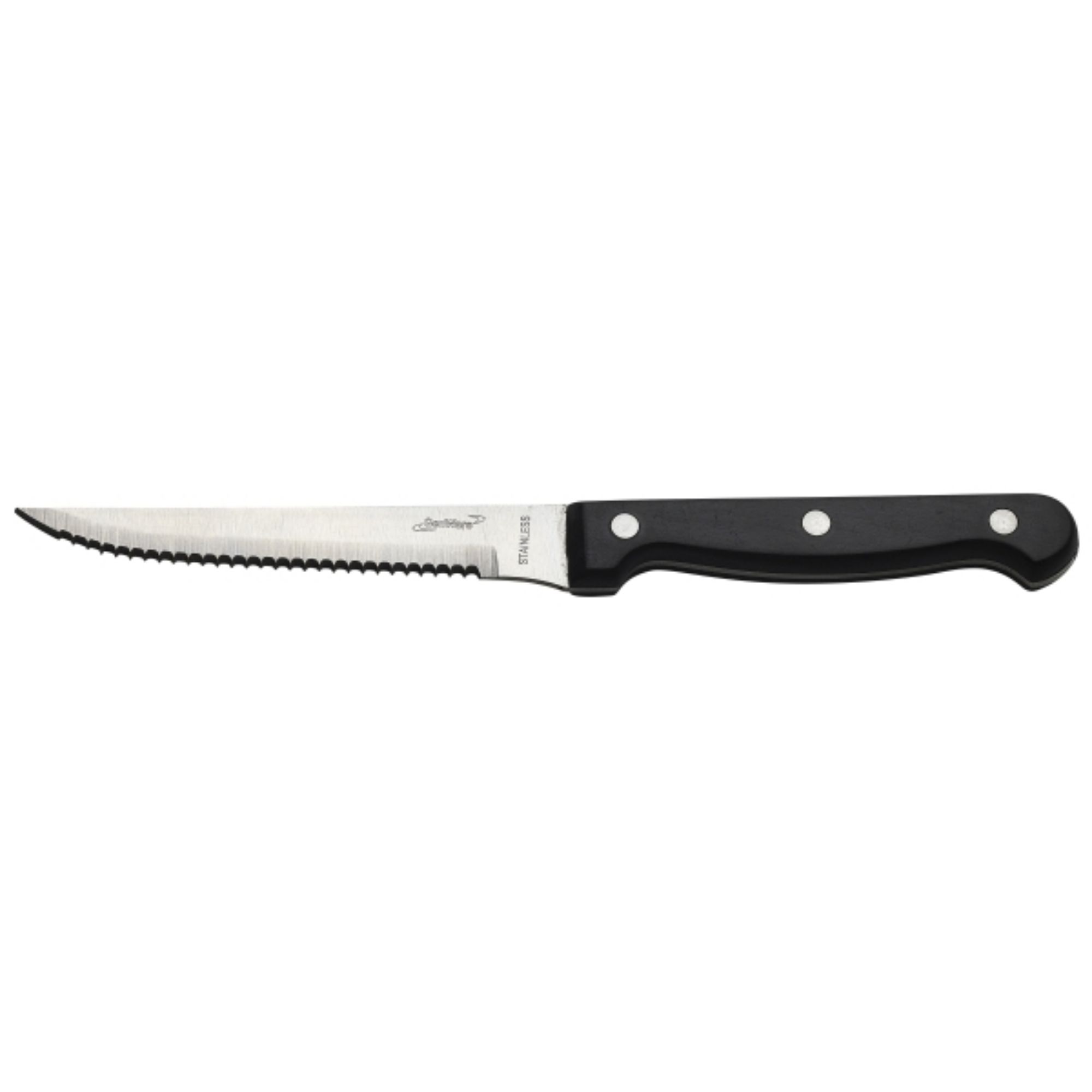 Picture of Steak Knife Black Poly Handle (Dozen) - STK-BLK