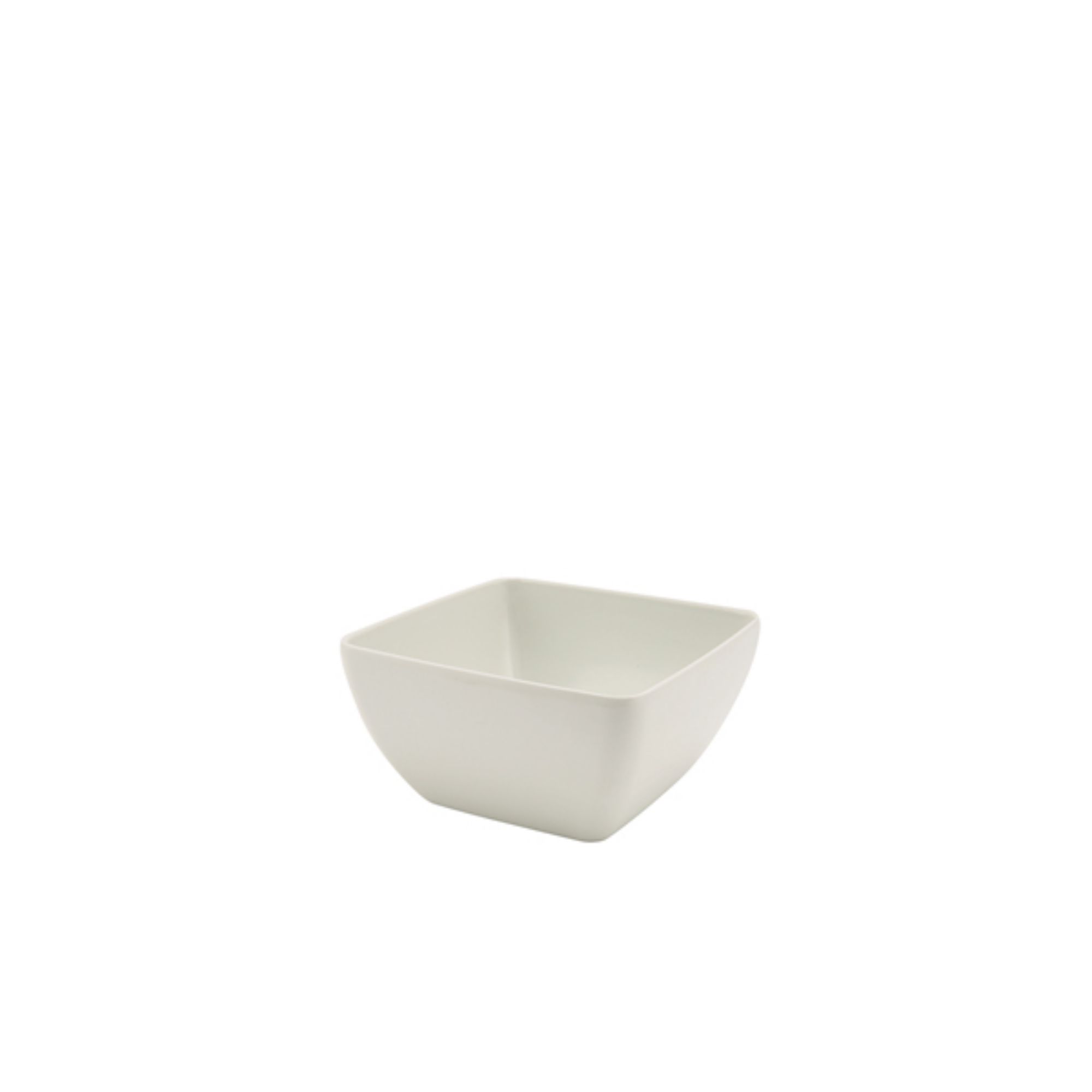 Picture of GenWare Melamine White Curved Square Bowl 15cm - MELSQB-15