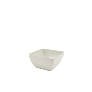 Picture of GenWare Melamine White Curved Square Bowl 15cm