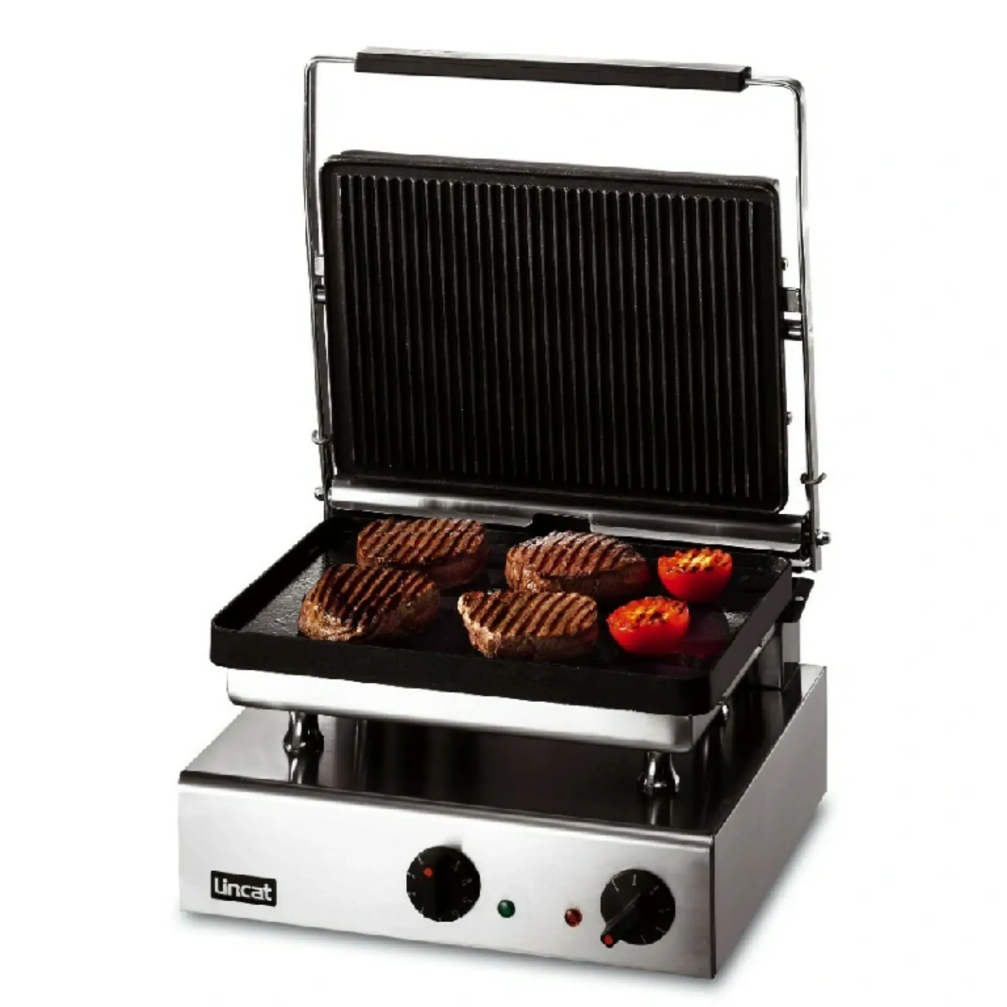 Picture of Lincat Lynx 400 Electric Counter-top Heavy Duty Ribbed Grill - Ribbed Upper & Smooth Lower Plates - W 395 mm - 3.0 kW - GG1R