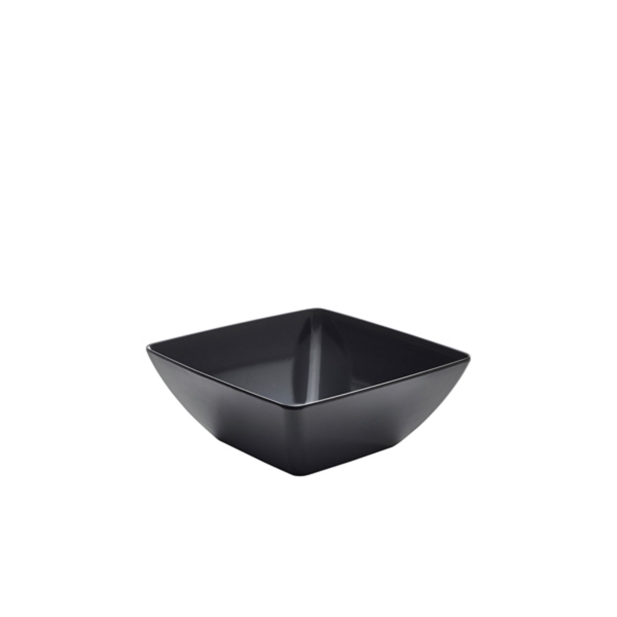Picture of GenWare Melamine Black Curved Square Bowl 26.2cm - MELSQB-28BK