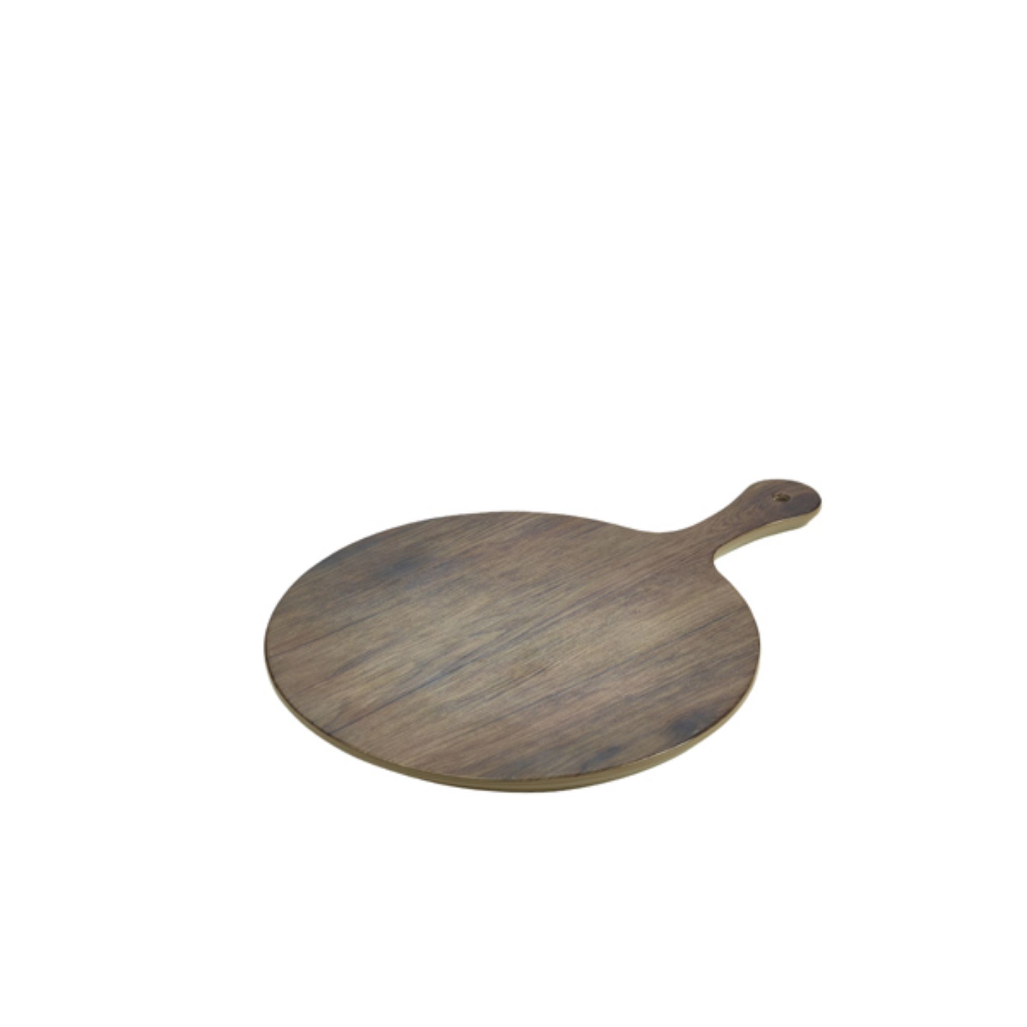 Picture of GenWare Melamine Wood Effect Round Paddle Board 42 x 30cm - MELPB17-WD