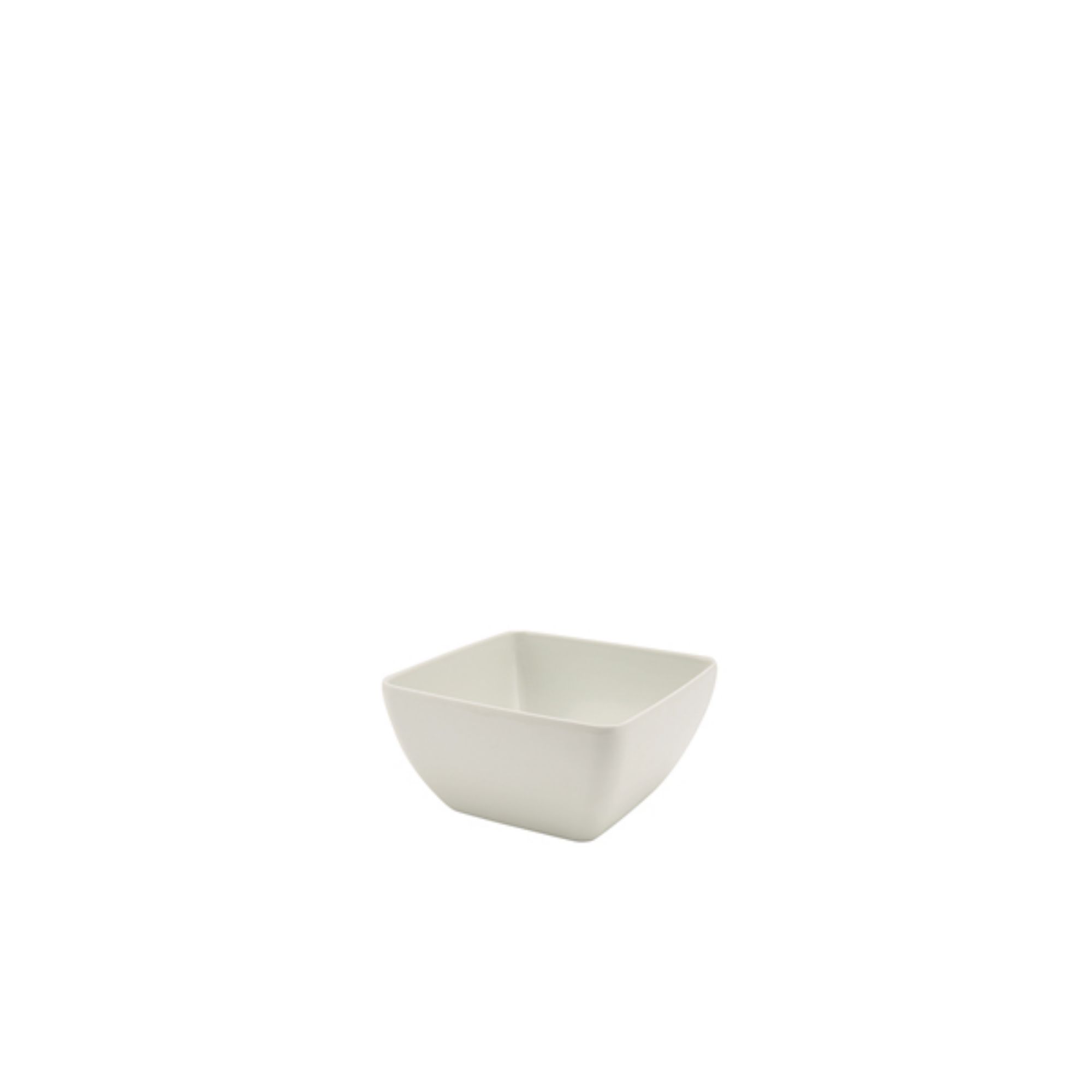 Picture of GenWare Melamine White Curved Square Bowl 10.5cm - MELSQB-10