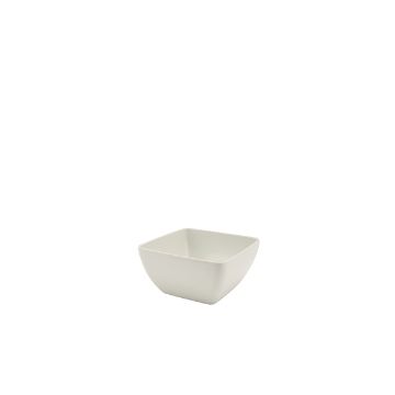 Picture of GenWare Melamine White Curved Square Bowl 10.5cm