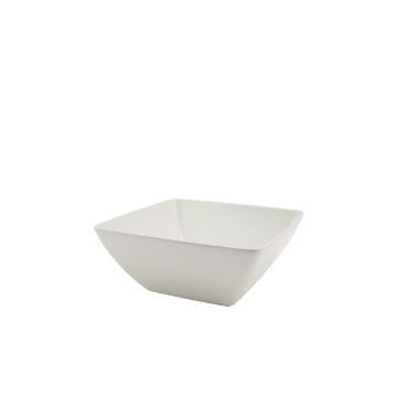 Picture of GenWare Melamine White Curved Square Bowl 26.2cm