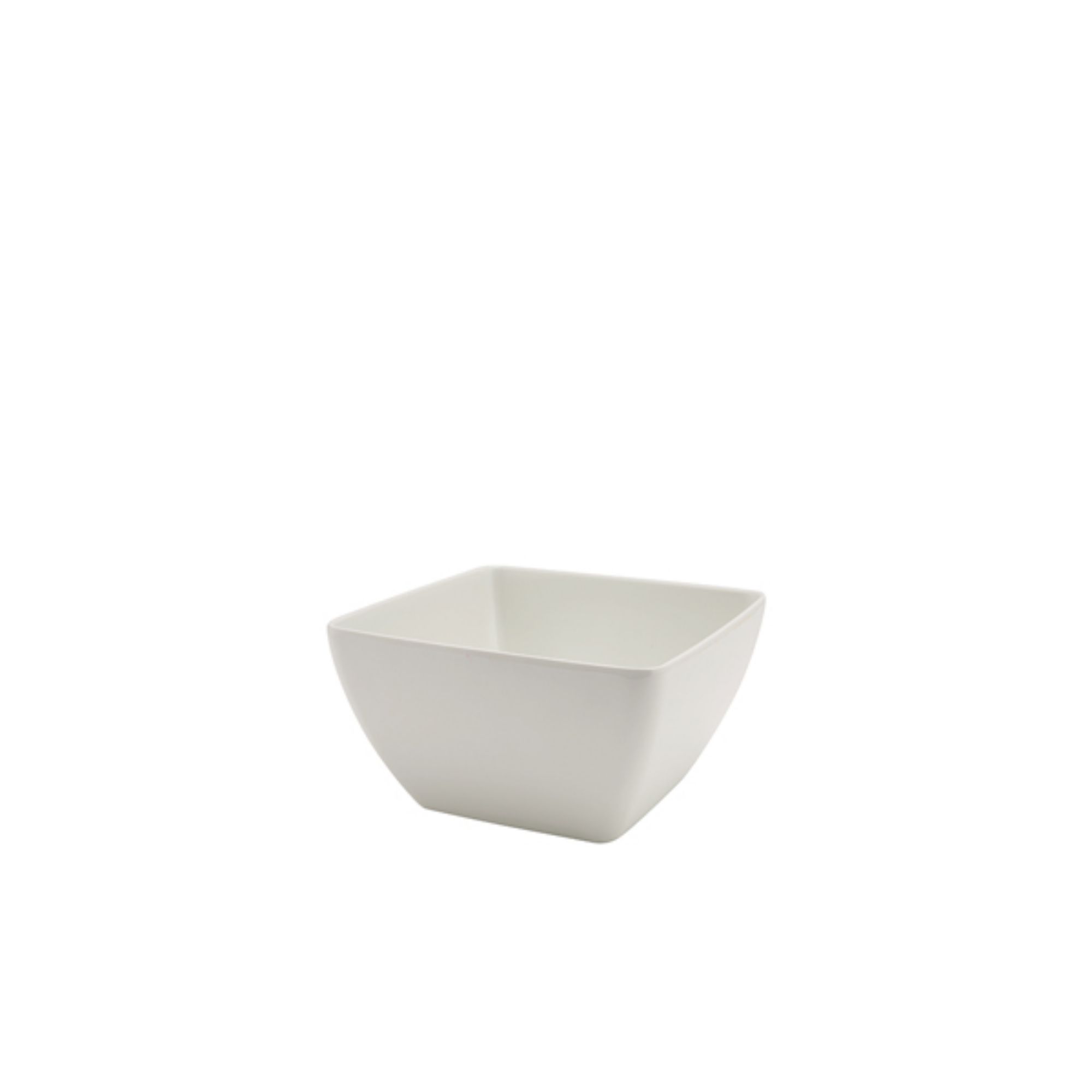 Picture of GenWare Melamine White Curved Square Bowl 19cm - MELSQB-20