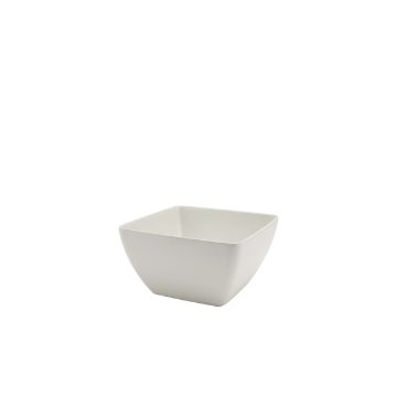 Picture of GenWare Melamine White Curved Square Bowl 19cm