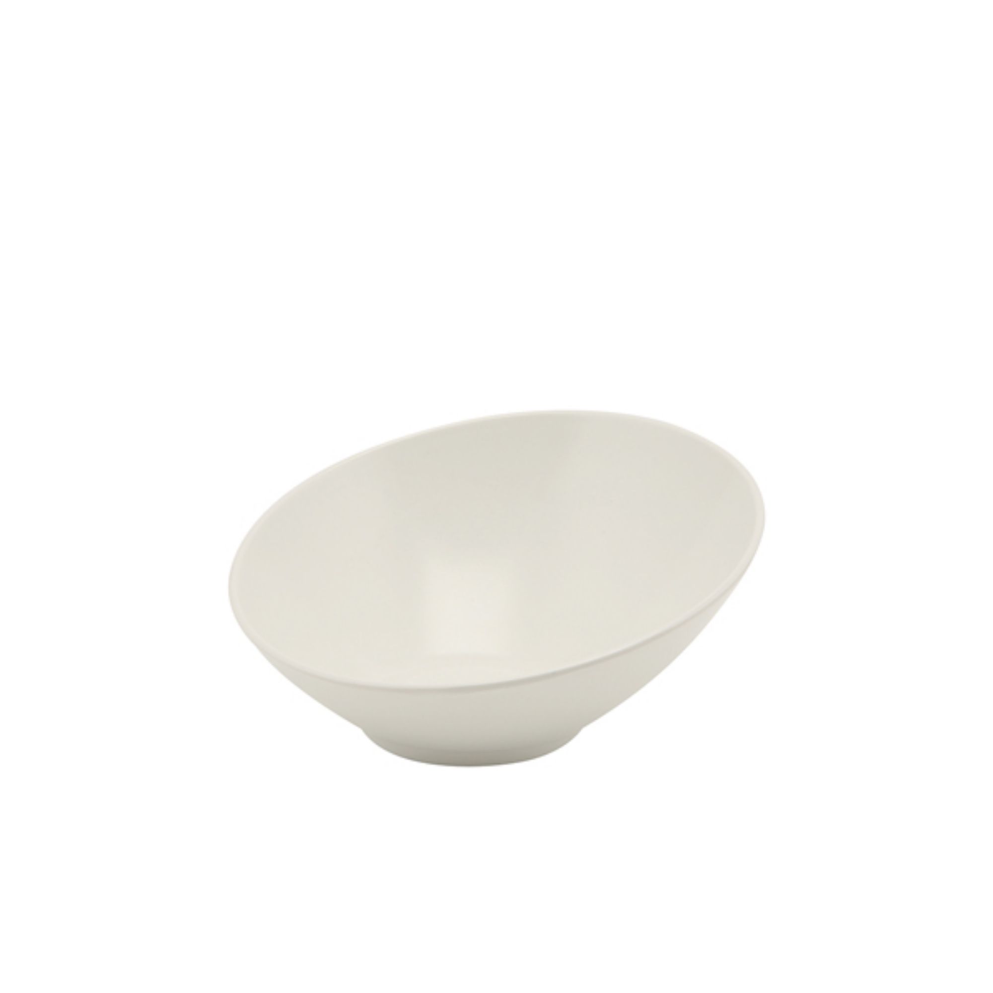Picture of GenWare Melamine White Slanted Buffet Bowl 30cm - MELSLB-30