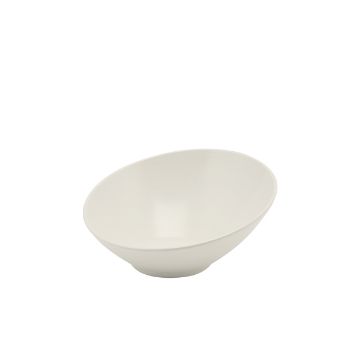 Picture of GenWare Melamine White Slanted Buffet Bowl 30cm