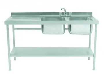Picture of Parry SINK1570DBL - Stainless Steel Assembled Sink Double Bowl Single Drainer Left