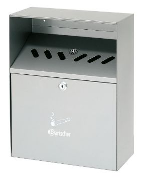 Picture of Bartscher Wall-mounted ashtray, silver