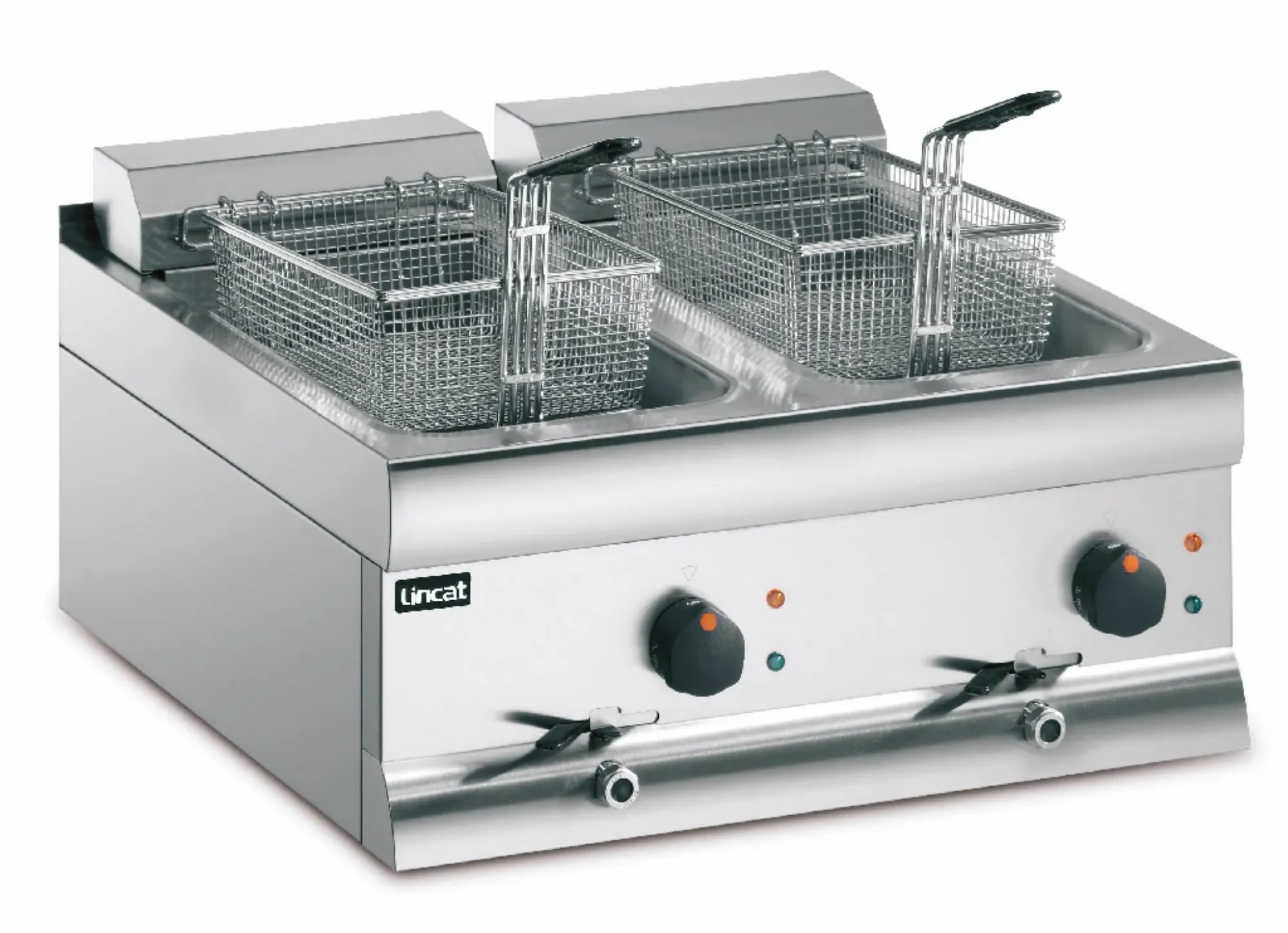 Picture of Lincat Silverlink 600 Electric Counter-top Twin Tank Fryer - 2 Baskets - W 600 mm - 2 x 6.0 kW
