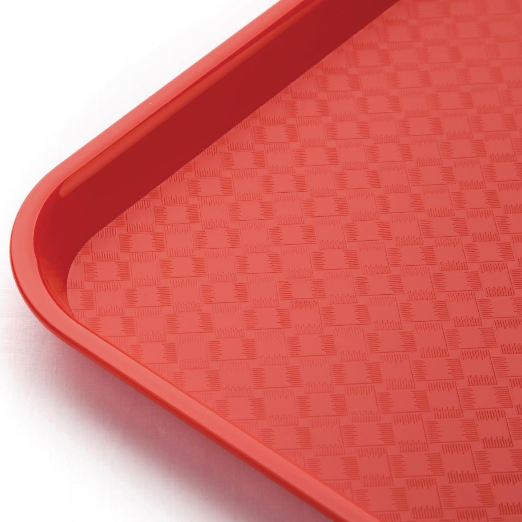 Picture of Olympia Kristallon Polypropylene Fast Food Tray Red Medium 415mm