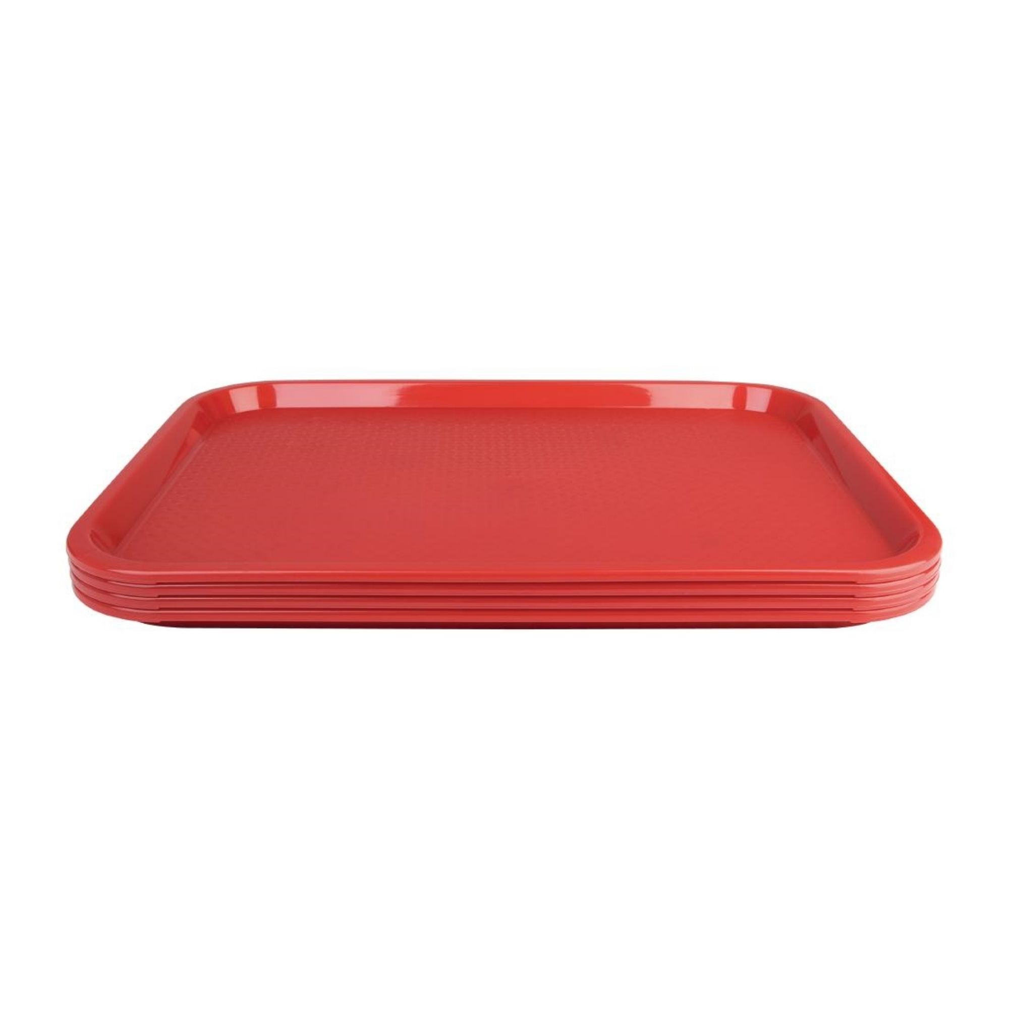 Picture of Olympia Kristallon Polypropylene Fast Food Tray Red Medium 415mm
