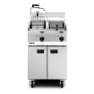 Picture of Lincat Opus 800 Electric Free-standing Twin Tank Fryer with Pumped Filtration - 2 Baskets - W 600 mm - 24.0 kW - OE8113/OP