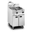 Picture of Lincat Opus 800 Electric Free-standing Twin Tank Fryer with Pumped Filtration - 2 Baskets - W 600 mm - 24.0 kW - OE8113/OP
