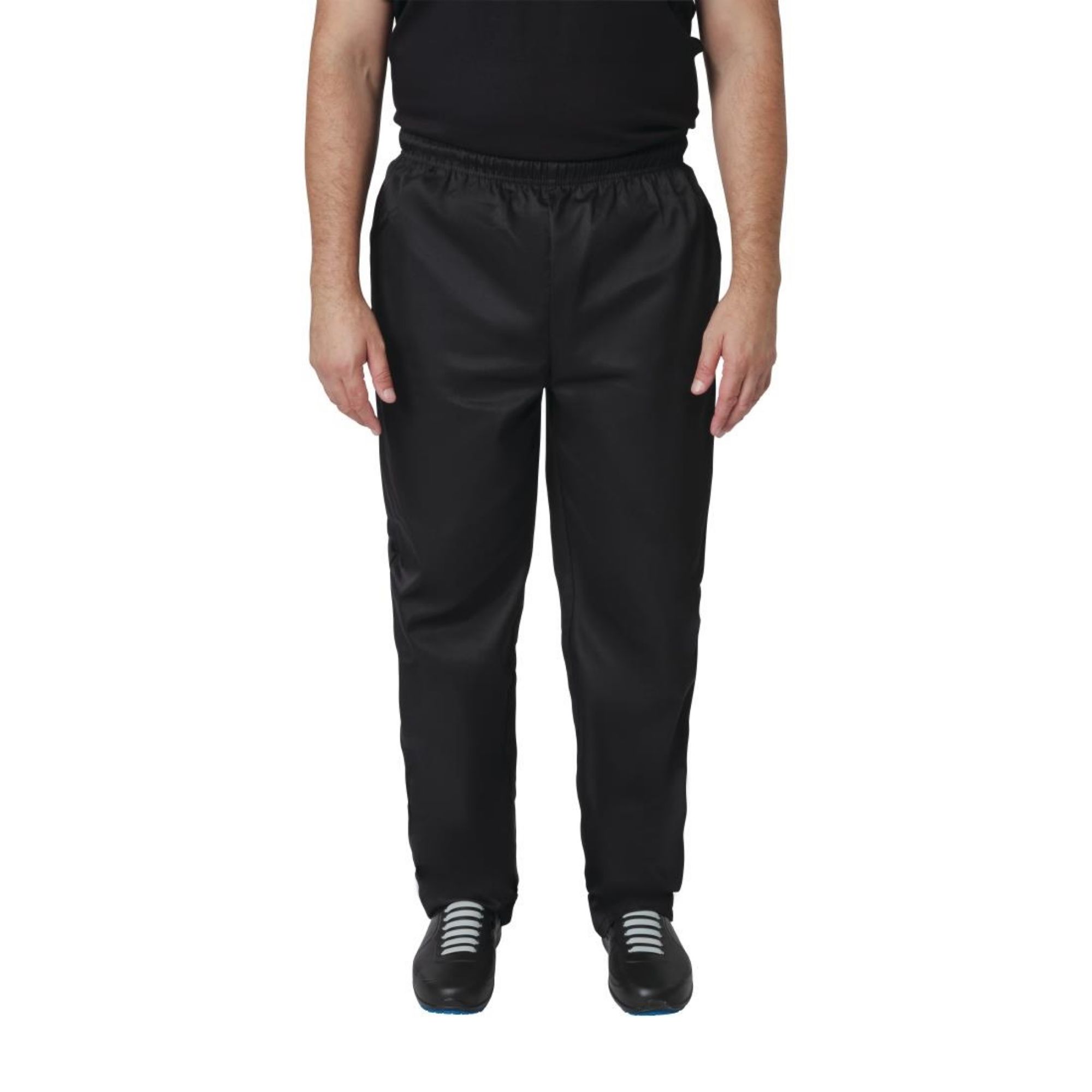 Picture of Whites Vegas Chef Trousers Polycotton Black L (5 Pack)
