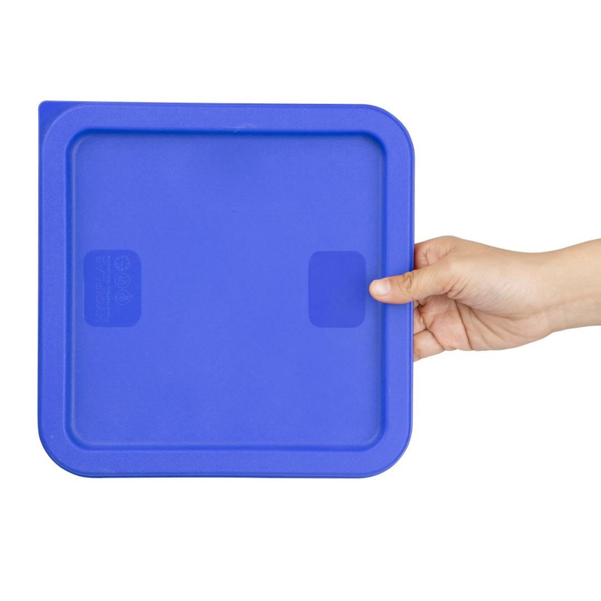 Picture of Hygiplas Square Food Storage Container Lid Blue Medium