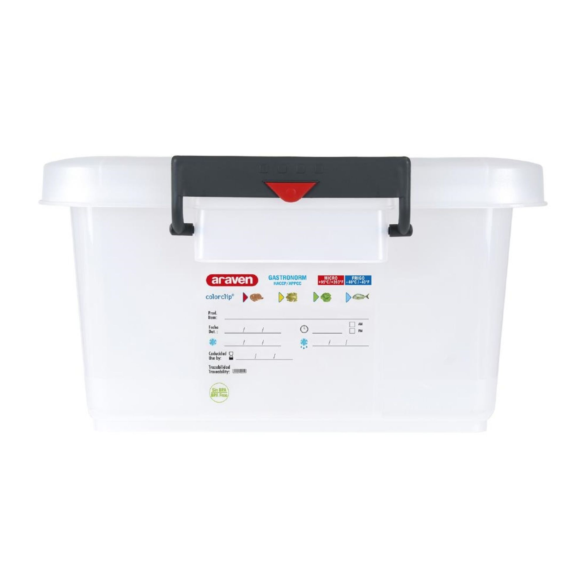 Picture of Araven Polypropylene Food Storage Container with Colour Clips 40Ltr - J244