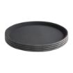 Picture of Olympia Kristallon Fibreglass Round Non-Slip Tray Black 280mm - J845
