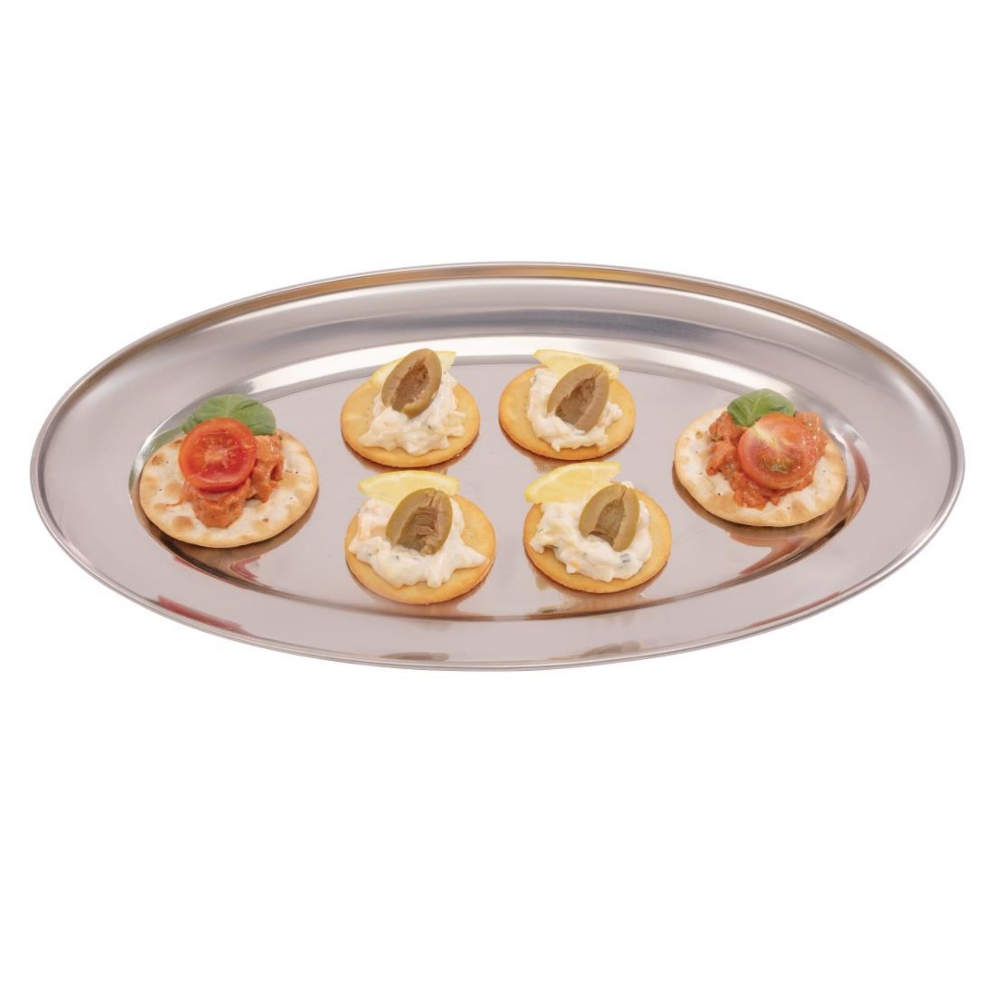 Picture of Olympia Stainless Steel Oval Serving Tray 350mm