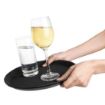 Picture of Olympia Kristallon Fibreglass Round Non-Slip Tray Black 280mm - J845