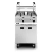 Picture of Lincat Opus 800 Electric Free-standing Twin Tank Fryer with Pumped Filtration - 2 Baskets - W 600 mm - 24.0 kW - OE8113/OP2