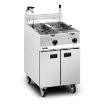 Picture of Lincat Opus 800 Electric Free-standing Twin Tank Fryer with Pumped Filtration - 2 Baskets - W 600 mm - 24.0 kW - OE8113/OP2