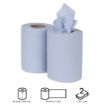 Picture of Nisbets Essentials Centrefeed Blue Rolls 2-Ply 320 Sheets (2 pack) - HY034