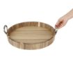 Picture of Olympia Round Tray Acacia Wood with Metal Handles 440x405x100mm - HX393