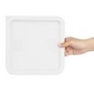 Picture of Hygiplas Square Food Storage Container Lid White Medium - HY417