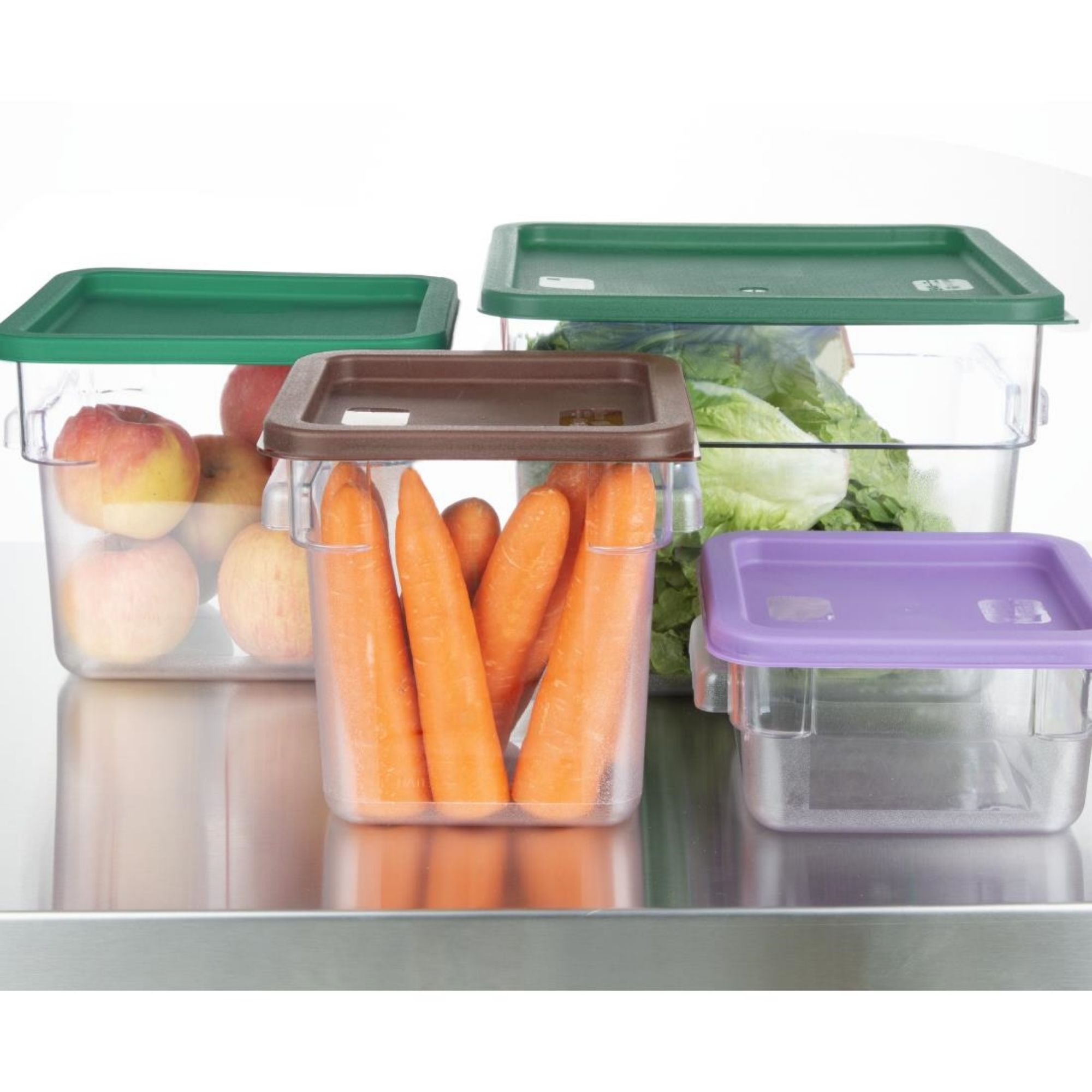 Picture of Hygiplas Square Food Storage Container Lid White Medium