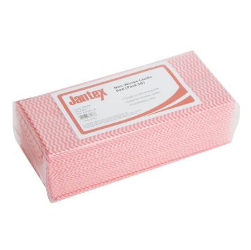 Picture of Jantex Non-Woven Cloths Red (50 Pack)