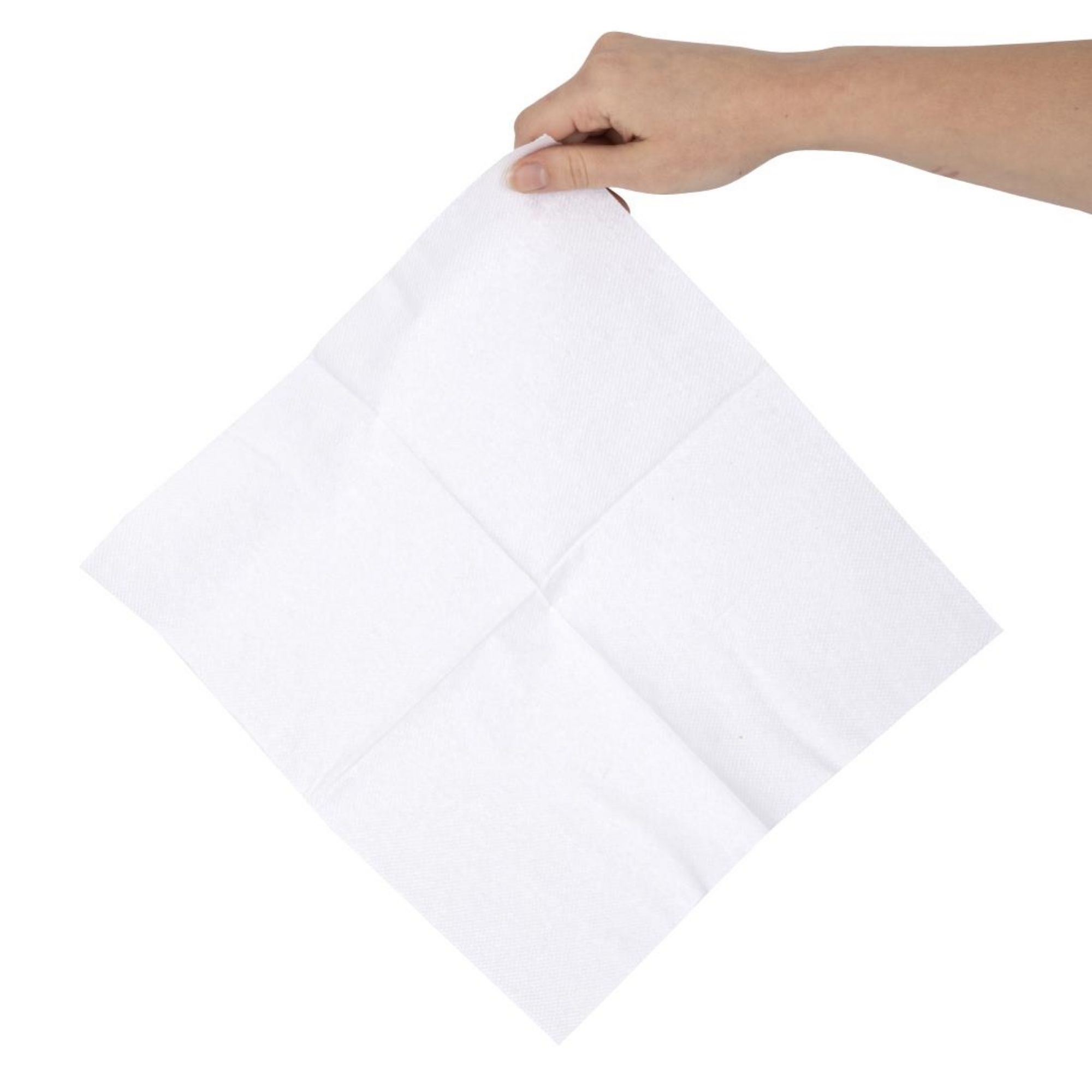 Picture of Nisbets Essentials 2ply 4-Fold White Lunch Napkins (50 pack)