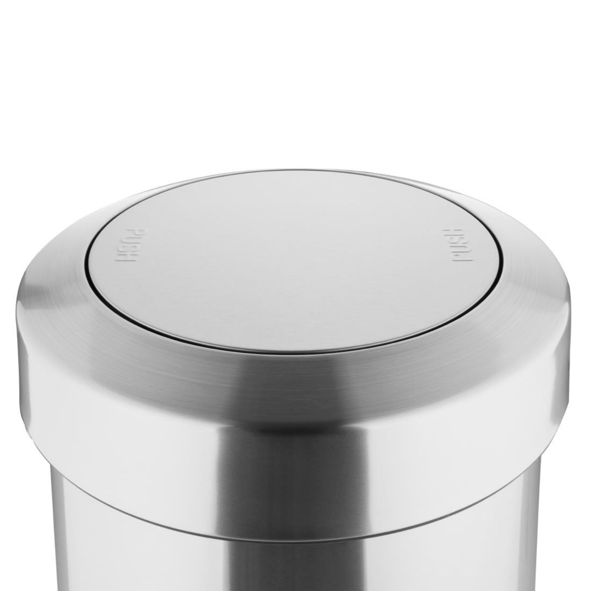 Picture of Bolero Bin with Swing Lid Brushed Steel 70Ltr