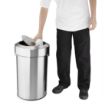 Picture of Bolero Bin with Swing Lid Brushed Steel 70Ltr - HT461