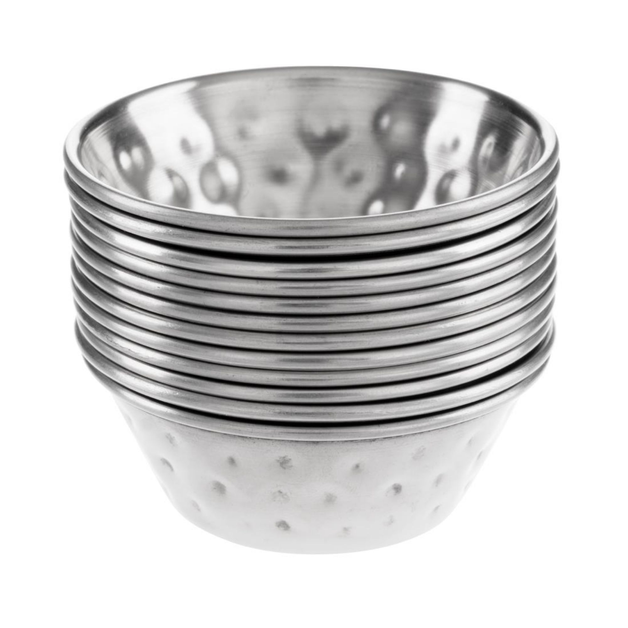 Picture of Olympia Hammered Stainless Steel Sauce Cups 45ml (Pack of 12)