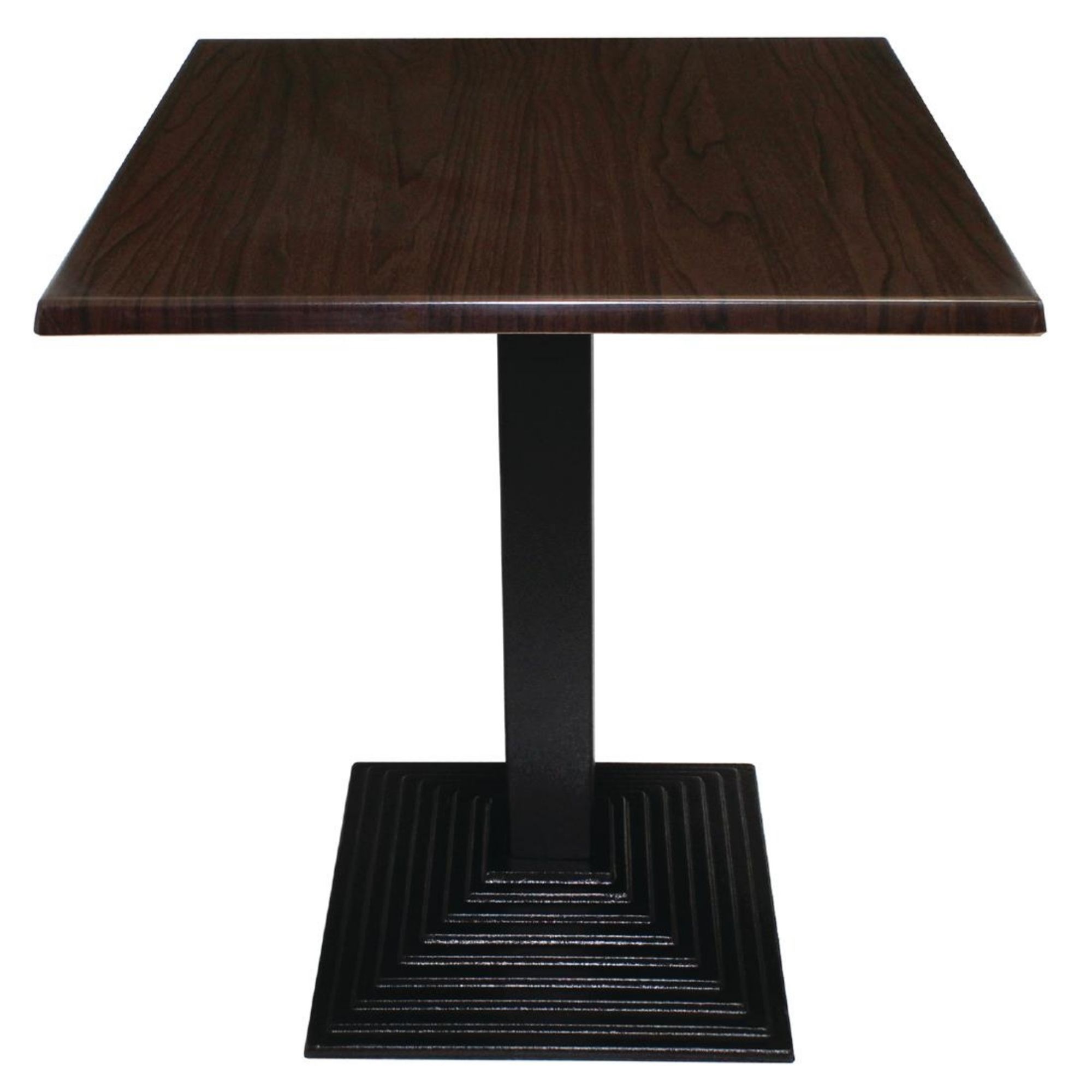 Picture of Bolero Pre-drilled Square Tabletop Dark Brown 700mm