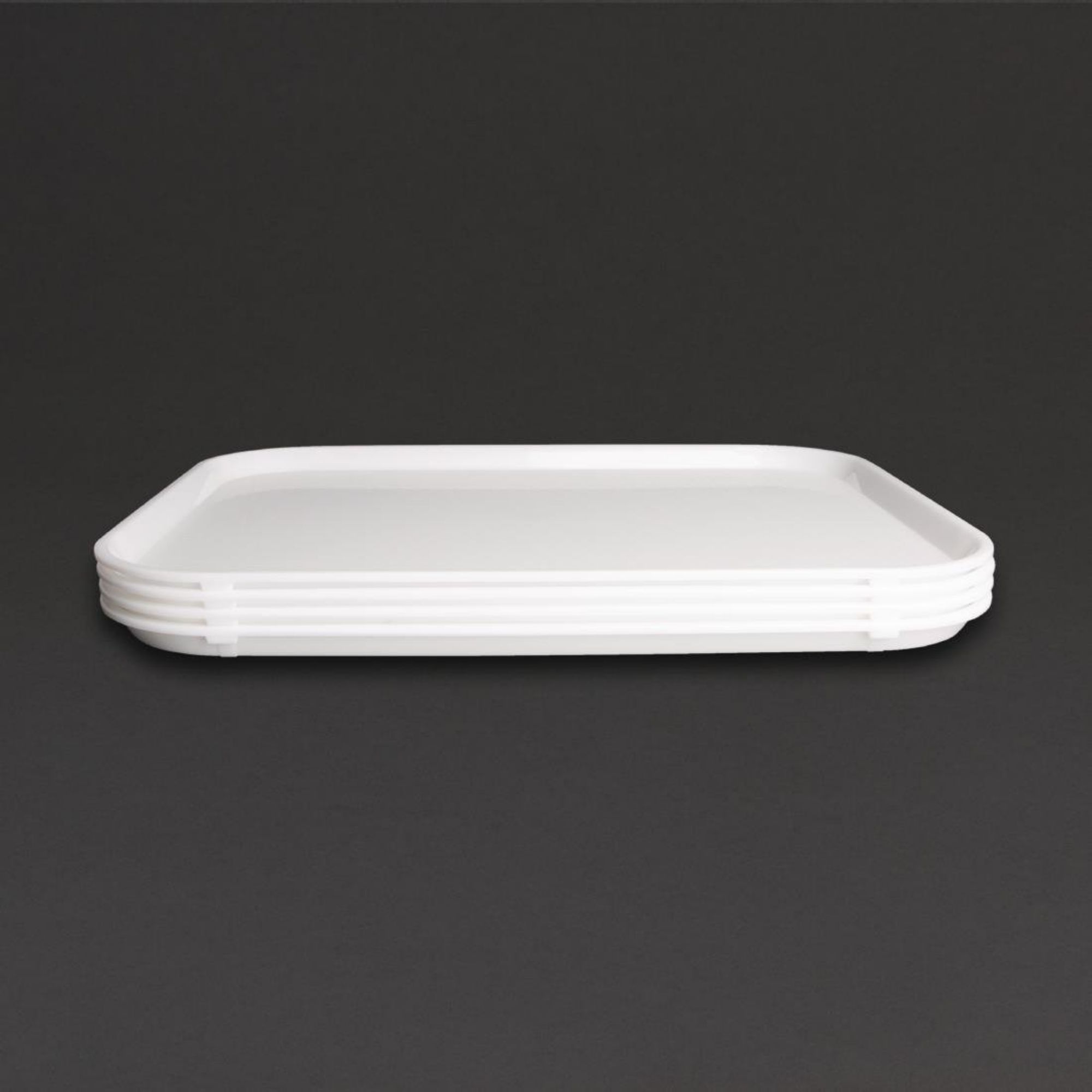 Picture of Olympia Kristallon Polypropylene Fast Food Tray White Large 450mm