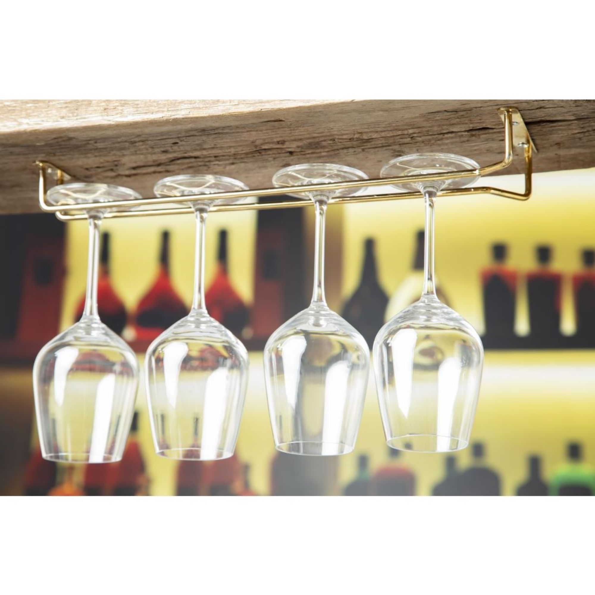 Picture of Beaumont Brass Wine Glass Rack 410mm