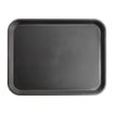 Picture of Olympia Kristallon Polypropylene Rectangular Non-Slip Tray Black 405mm - GM238