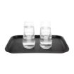 Picture of Olympia Kristallon Polypropylene Rectangular Non-Slip Tray Black 405mm - GM238