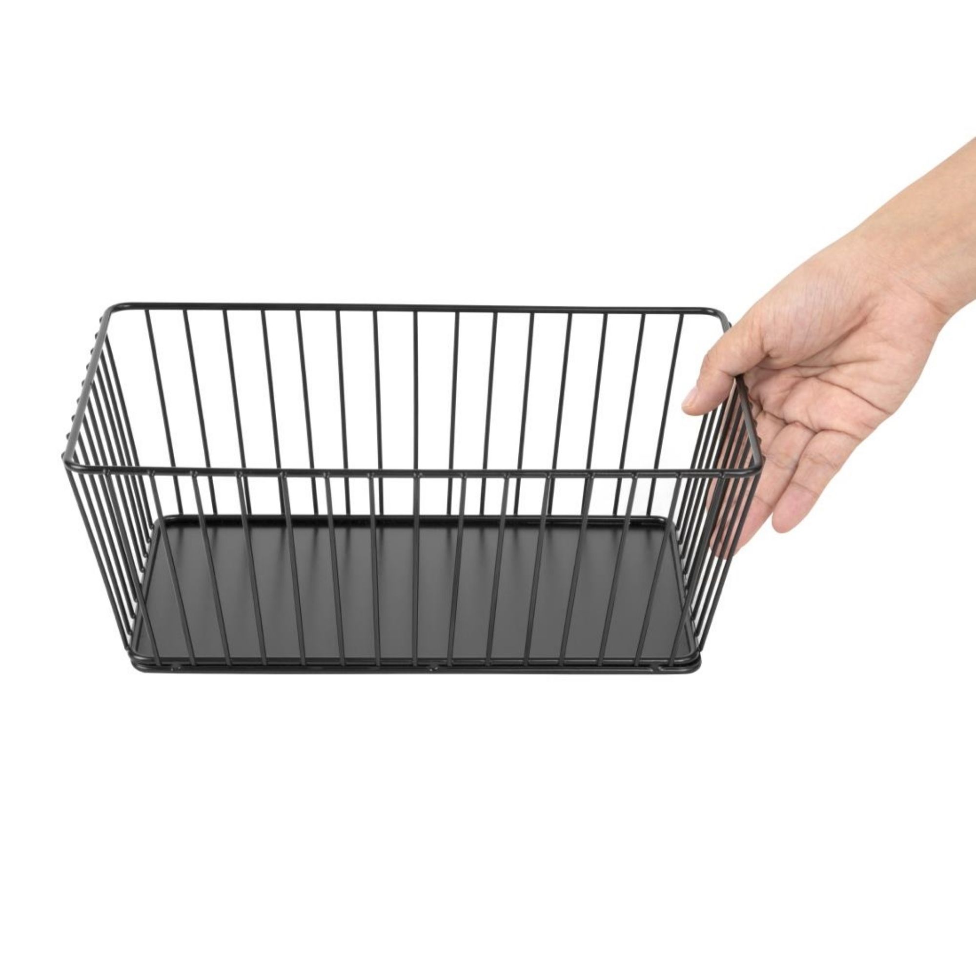 Picture of Olympia Wire Food Display Tray Rectangular Black 280x180x100mm